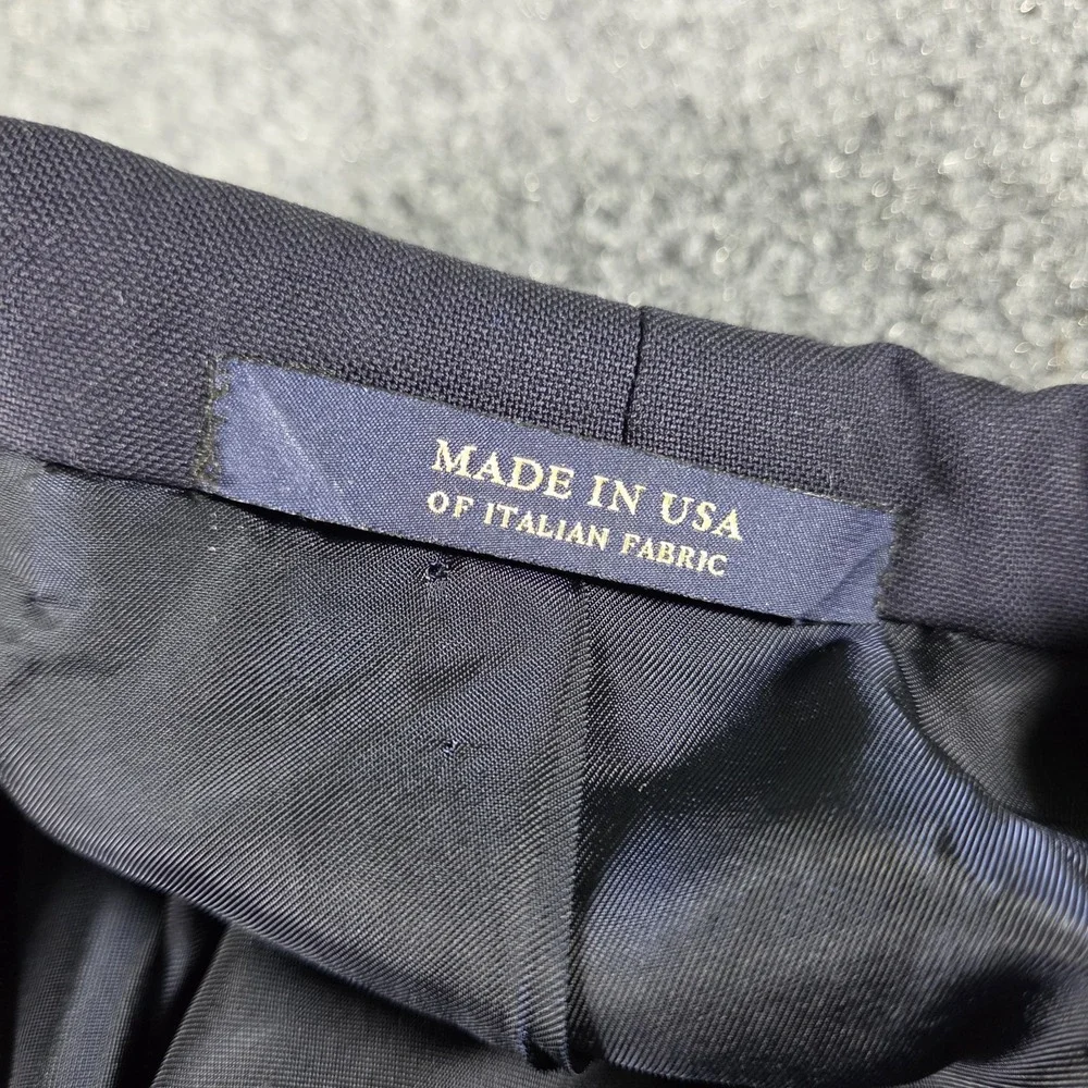 Brooks Brothers Blazer Navy Blue 48R Vitale Barberis Canonico Wool Italy